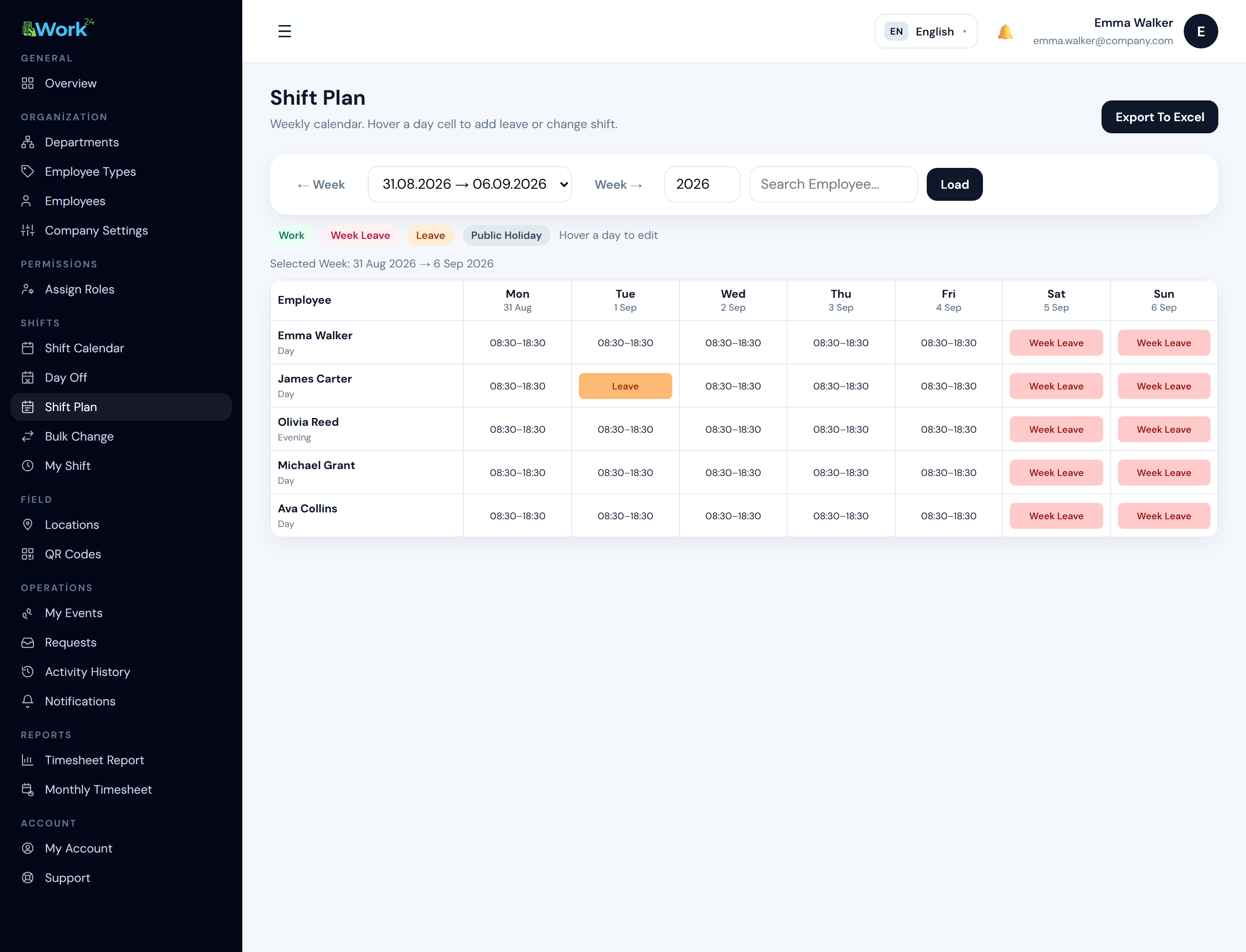 Shift Management